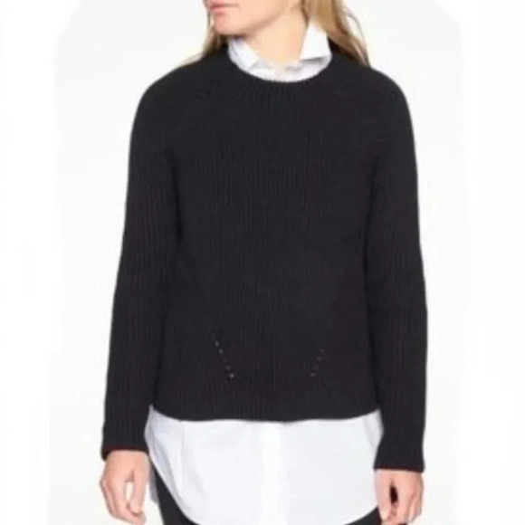 Athleta Black Rockland Chunky Knit Sweater - Picture 1 of 16